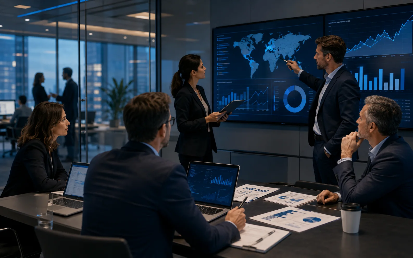 Dashboard de inteligencia de negocios y analítica empresarial